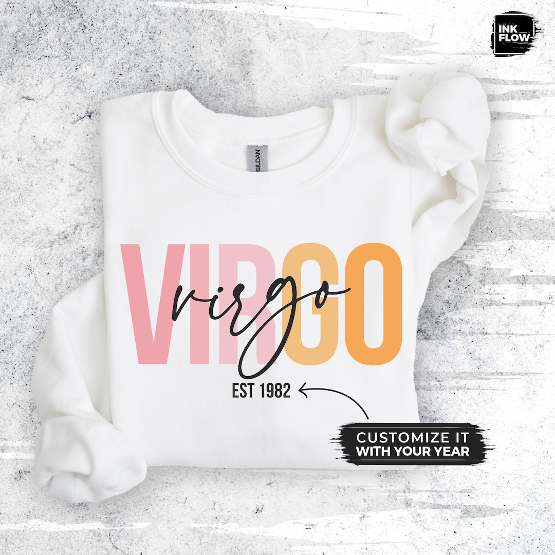 Custom Virgo Sweatshirt Birthday Sweatshirt Crewneck Etsy
