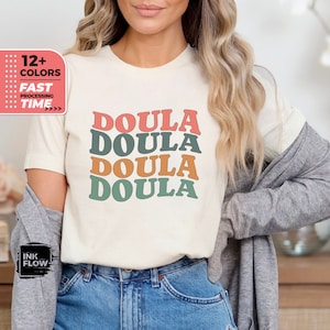 Doula T-Shirt, Labor and Delivery Nurse, Birth Doula T-Shirt, Birth Doula Long Sleeves Shirt With Name, Doula Gift, Midwife Support