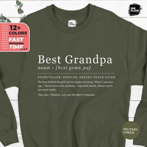 Sweatshirt beste opa-definitie, grappig vaderdagcadeau voor opa, opa-trui, papa-hoodie, cadeau voor hem top, cadeau van kinderen