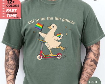 Off To Be The Fun Guncle Comfort Colors T-Shirt – Funny Pride Uncle Goose Tee