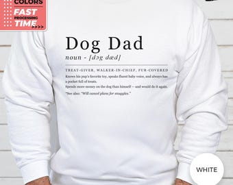 Felpa con la definizione di "padre di cane", regalo divertente per la festa del papà per gli amanti dei cani, felpa con cappuccio "padre di cucciolo", regalo per bambini, maglione per proprietario di cane
