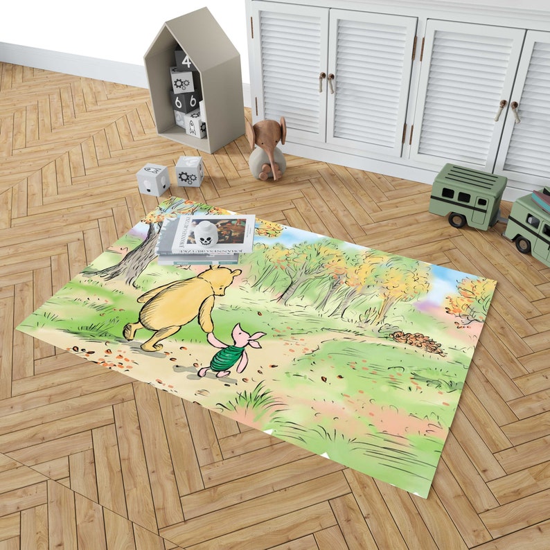 Winnie the Pooh Bear Nursery Area Rug Winnie the Pooh Etsy