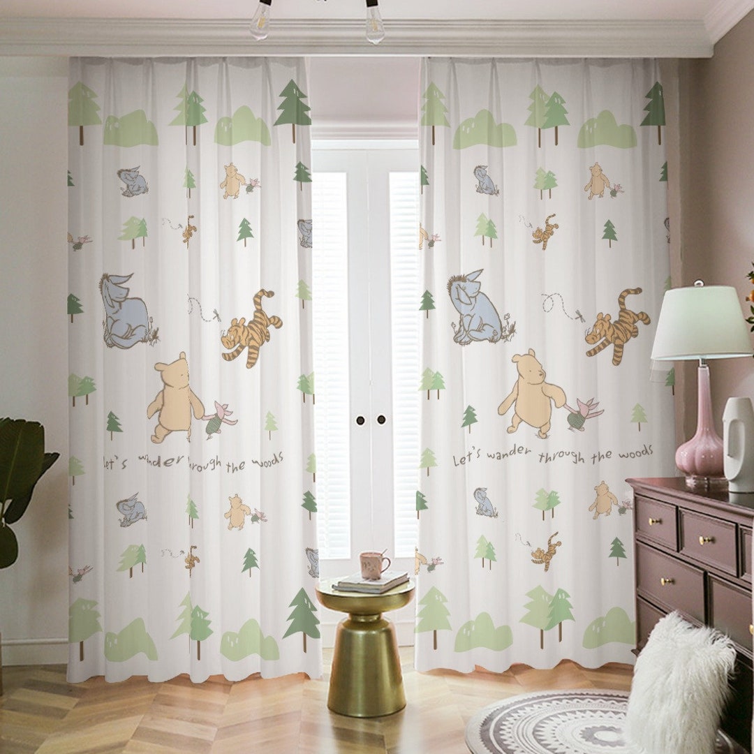 Winnie the Pooh Bear Nursery Curtains Winnie the Pooh Nursery Decor