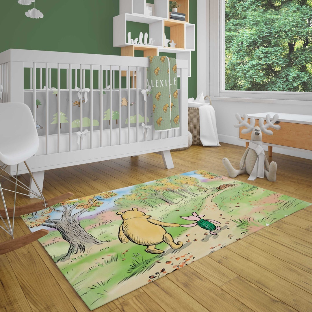 Winnie the Pooh Bear Nursery Area Rug Winnie the Pooh Etsy