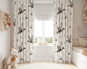 Mallard Duck Nursery Curtains: Forest Baby Room Decor