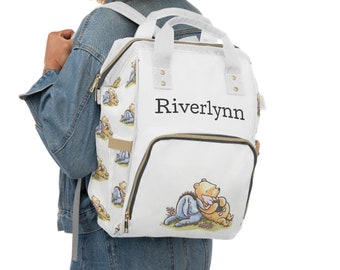 Personalized Winnie the Pooh Backpack Diaper Bag | Winnie the Pooh Diaper Bag | Boy Diaper Bag | Baby Shower Gift | Personalized