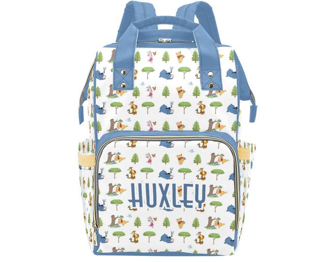 Winnie the Pooh Backpack Diaper Bag | Winnie the Pooh Diaper Bag | Personalized Diaper Bag | Baby Shower Gift | Pooh Nappy Bag | Pooh Bag