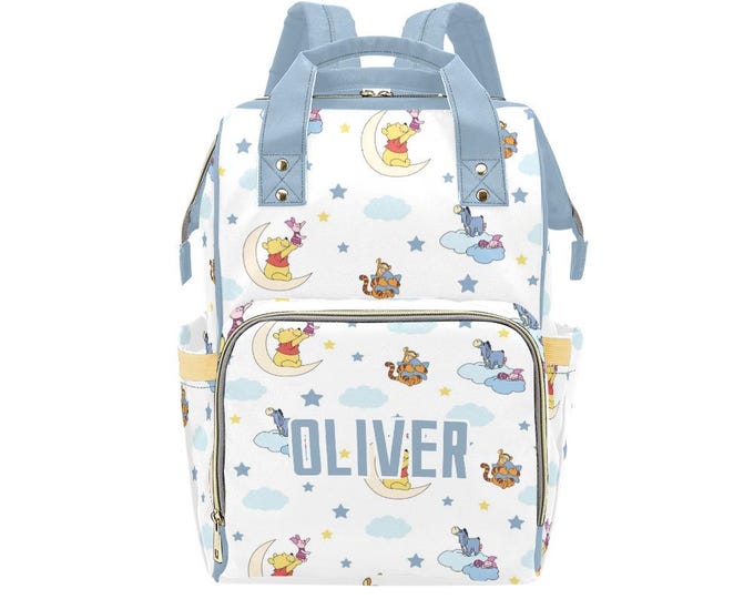 Winnie the Pooh Backpack Diaper Bag | Winnie the Pooh Diaper Bag | Gender Neutral Diaper Bag | Baby Shower Gift | Pooh Nappy Bag | Pooh Bag