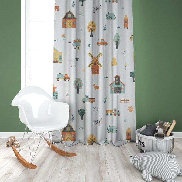 Boy Nursery Curtains Etsy