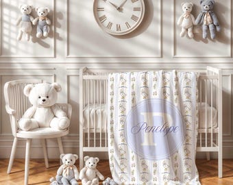 Personalized Duck Baby Blanket: Soft Crib Blanket for girls