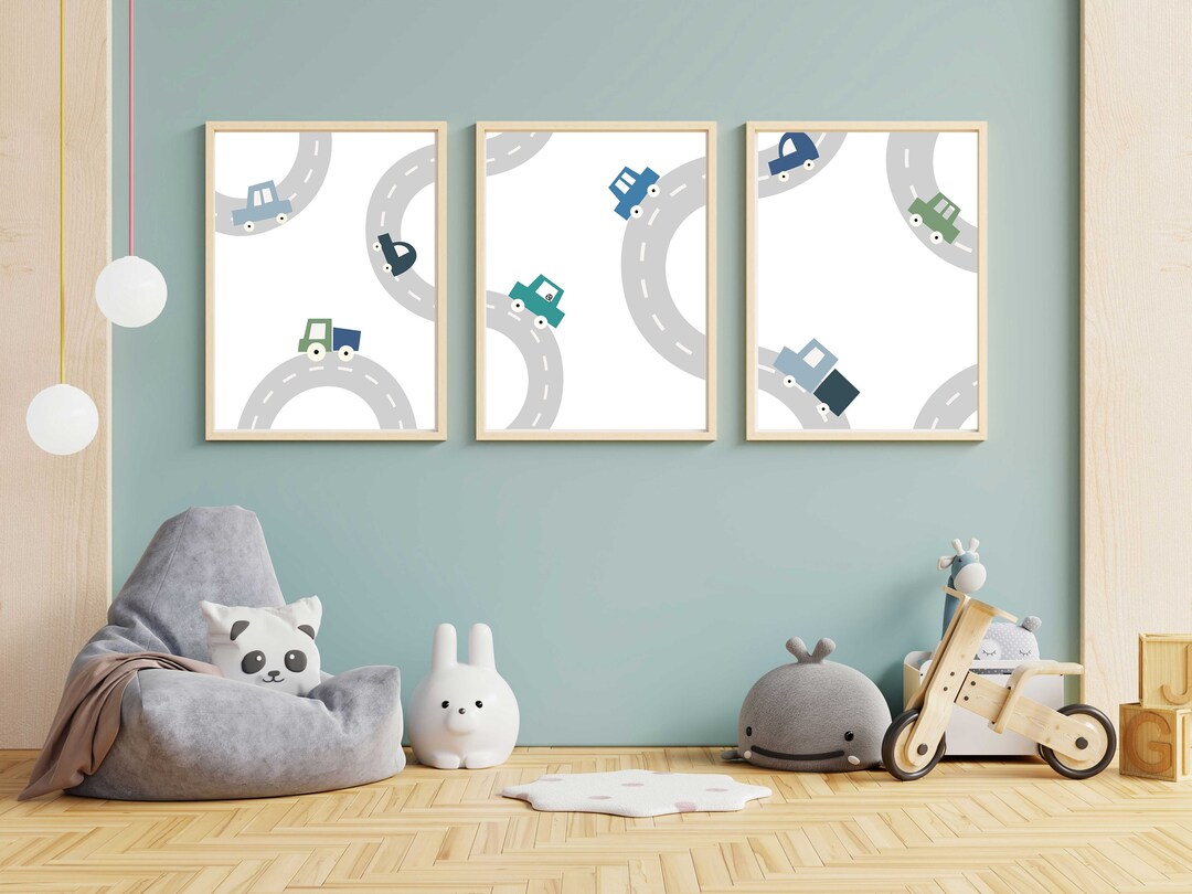 Nursery Wall Art Prints Car Nursery Decor for Boys Car Nursery Decor