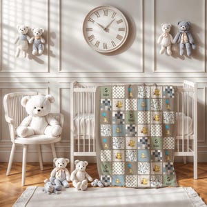 Custom Winnie the Pooh Baby Blanket: Plush Polyester Crib Blanket