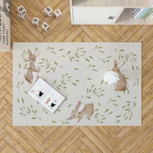 Adorable Bunny Rabbit Nursery Area Rug - Bunny Rabbit Nursery Decor ...