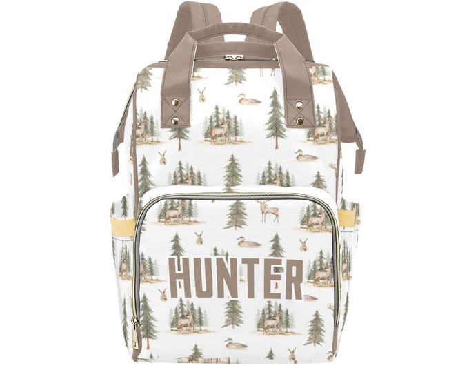 Deer Backpack Diaper Bag | Hunting Diaper Bag | Boy Diaper Bag | Baby Shower Gift | Wilderness Baby Accessory | Personalized Diaper Bag