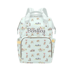 Winnie Puuh Rucksack Wickeltasche | Winnie Puuh Windeltasche | Personalisierte Wickeltasche | Baby-Dusche-Geschenk | Pooh Windeltasche | Pooh Tasche