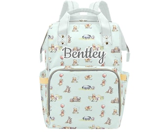 Winnie the Pooh Diaper Bag Backpack | Personalized Nappy Bag