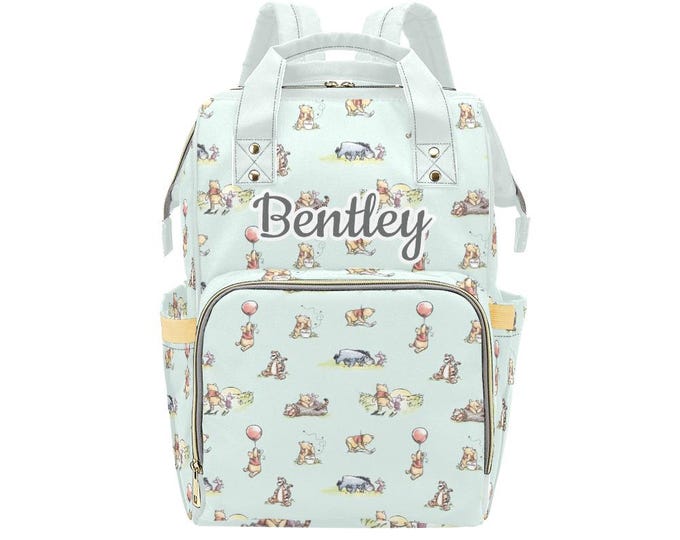 Winnie the Pooh Backpack Diaper Bag | Winnie the Pooh Diaper Bag | Personalized Diaper Bag | Baby Shower Gift | Pooh Nappy Bag | Pooh Bag