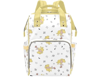 Winnie the Pooh Backpack Diaper Bag | Winnie the Pooh Diaper Bag | Boy Diaper Bag | Baby Shower Gift | Yellow Diaper Bag | Nappy Bag