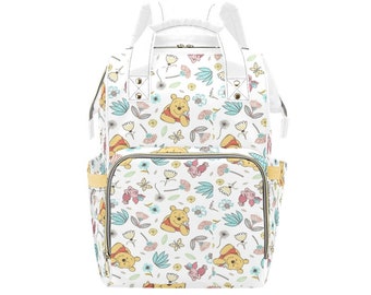 Winnie the Pooh Backpack Diaper Bag | Winnie the Pooh Diaper Bag | Girl Diaper Bag | Baby Shower Gift | Pooh Nappy Bag | Pooh Bag