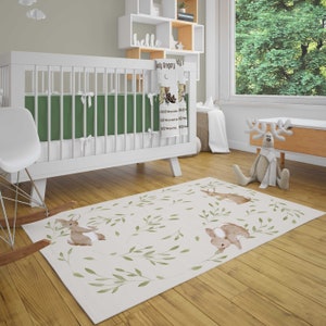 Adorable Bunny Rabbit Nursery Area Rug - Bunny Rabbit Nursery Decor ...