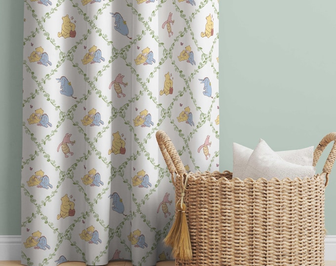 Winnie the Pooh Nursery Curtains: Gender Neutral Baby Bedroom