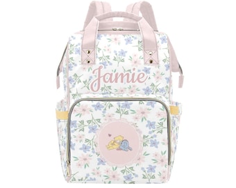 Winnie the Pooh Backpack Diaper Bag, Winnie the Pooh Diaper Bag, Personalized Girl Diaper Bag, Baby Shower Gift, Pooh Nappy Bag, Pooh Bag