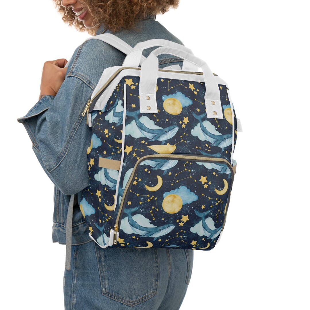 Whale Backpack Diaper Bag Constellation Diaper Bag Gender Neutral