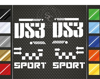 DS3 Sport stickers compatible with Citroën