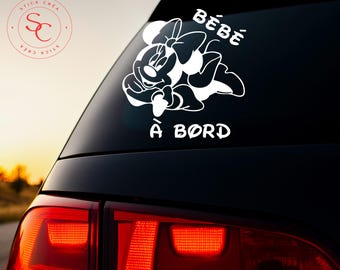 Minnie baby on board sticker