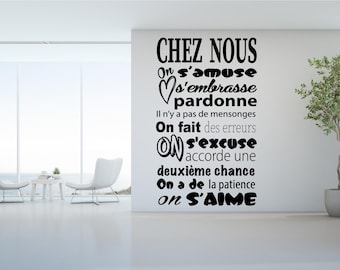 Sticker quote "AT OUR PLACE"