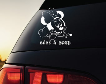 Minnie baby on board sticker