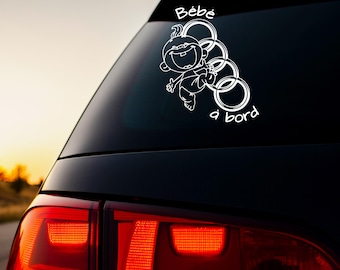Baby on board sticker compatible for Audi