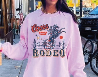 Coors Rodeo Western Cowboy Shirt,Cowboy Crewneck,Aesthetic tshirt,Coors Vintage Rodeo Sweatshirt,Gift For Him