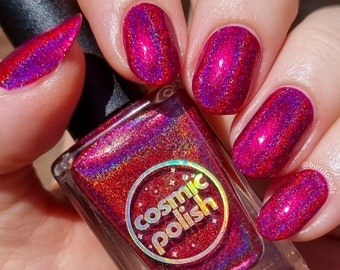 Mulberry Moon - Red Linear Holographic Nail Polish