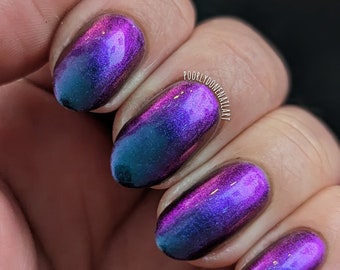 It Calls My Name - Teal to Purple Multichrome Nail Polish by Cosmic Polish