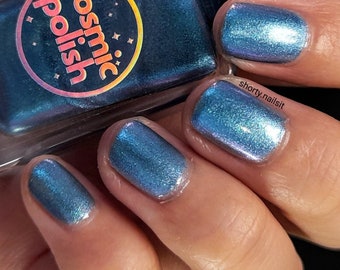 Pleiades - Blue Violet Shimmer Nail Polish by Cosmic Polish