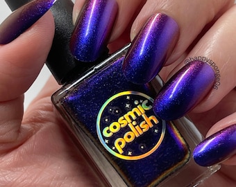 Into the Deep - Purple Blue Multichrome Nail Polish by Cosmic Polish