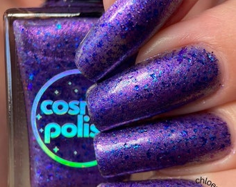 Visions in Violet - Purple Flakie Nail Polish by Cosmic Polish