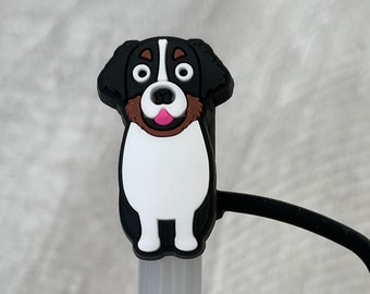 St Bernard Straw Topper - pet - cover for straws - 8mm or 10mm opening