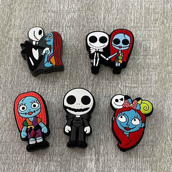 Jack and Sally - ONE BEAD - Choice of 5 styles - Bead for pens/keychains/wristlets