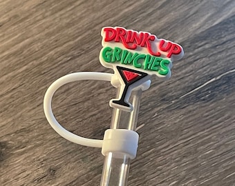 Drink Up Straw Topper - Christmas - cover for straws - 8mm or 10mm opening