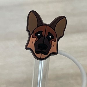 German Shepherd Straw Topper - cover for straws - 10 mm opening
