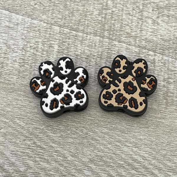 focal bead - Animal print paw- Beads for pens/keychains/wristlets