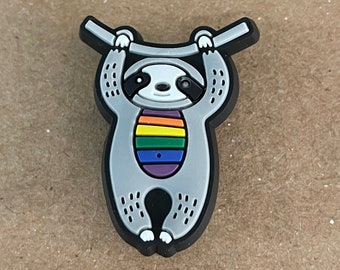 SHOE CHARM - Sloth - Pride - LGBTQ - Rainbow - Decorate your shoes, bracelets, phones