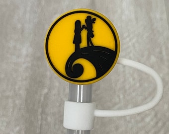 Jack and Sally Straw Topper - Nightmare -  cover for straws - 10mm opening