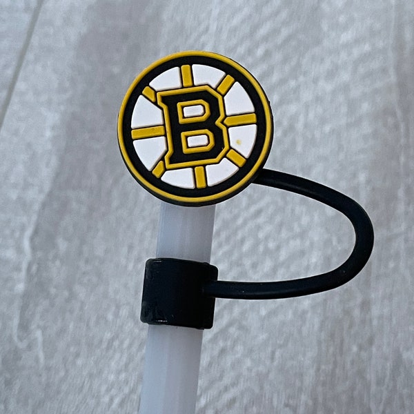 Boston Hockey Straw Topper -  cover for straws - 8mm or 10mm opening