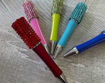 Rhinestone Beadable Pen / Bling Pen / Plastic Pen