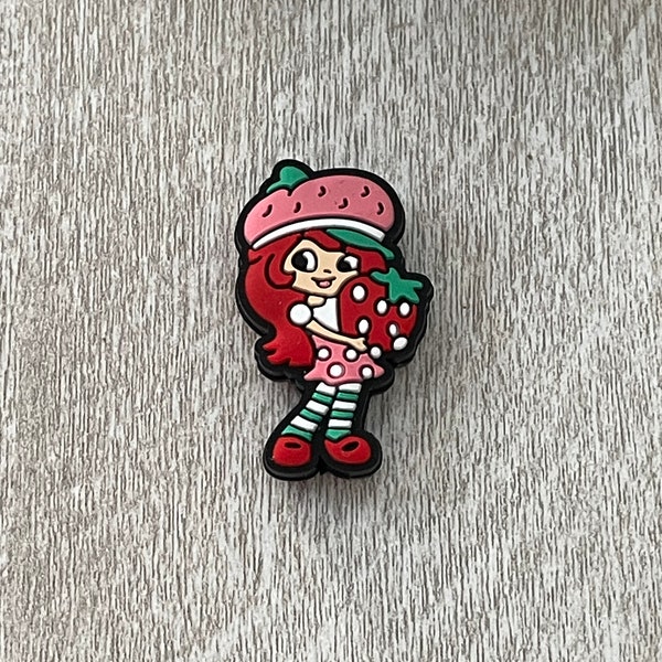 Strawberry girl focal bead - girl holding strawberry - Beads for pens/keychains/wristlets