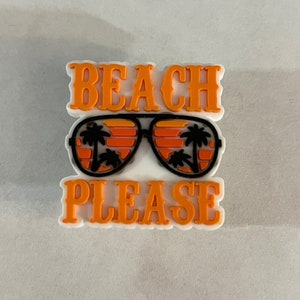 SHOE CHARM - Beach Please charm for your shoes - Decorate your shoes, bracelets, phones