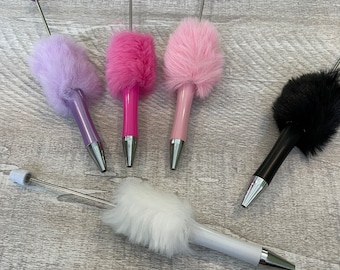 Furry Beadable Pen: DIY Crafting Plastic Pen
